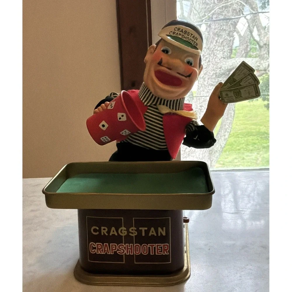 Vintage Cragstan Crapshooter Battery Operated Toy in Box-Not Tested